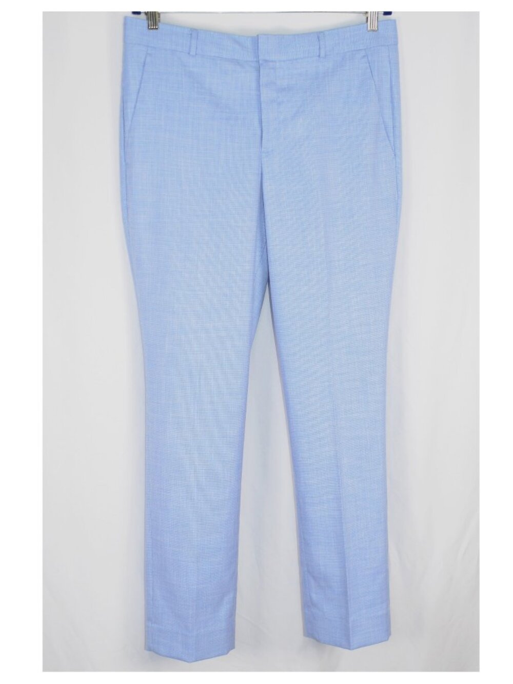 Banana Republic Ryan Mid-Rise Straight Leg Trouser Pant Chambray Blue Size 12